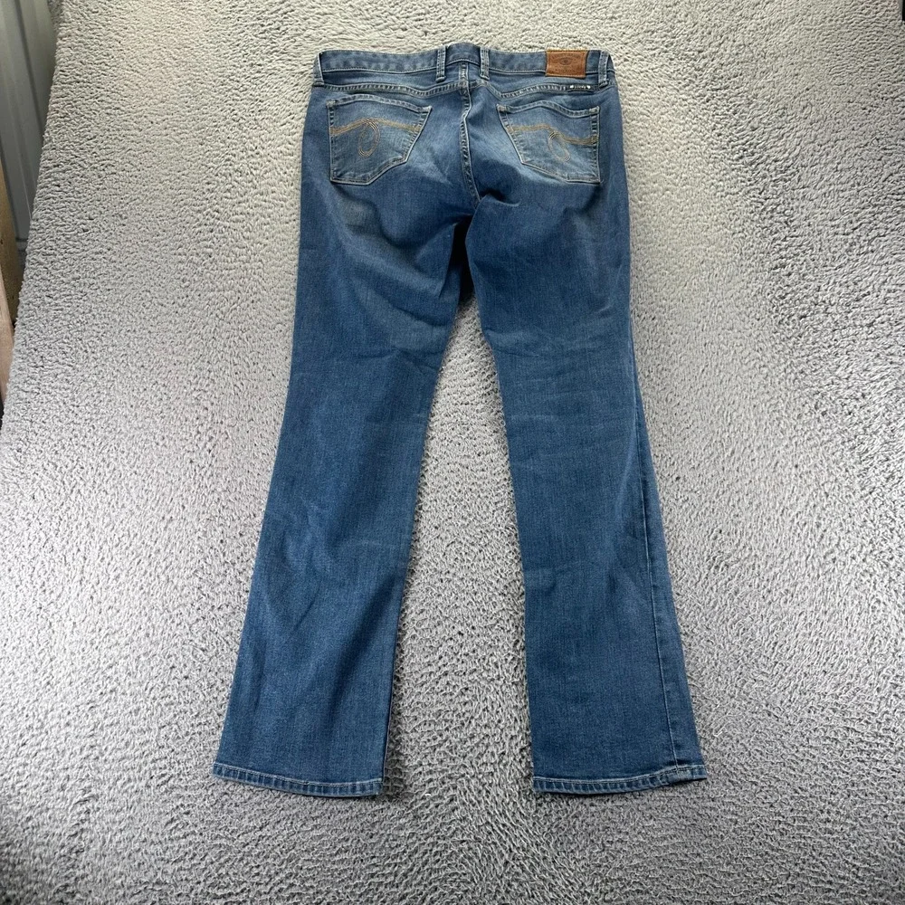 Lucky Brand Lola Jeans Womens 10 Blue Cotton Denim Ankle Straight Faded Stretch‎